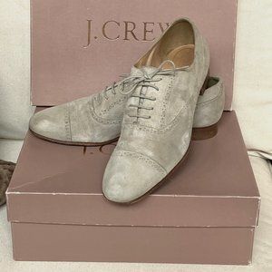 J Crew suede shoes with laces